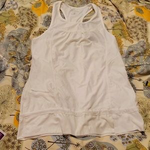 Athleta mesh white racerback tank top